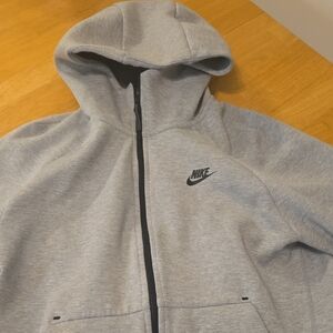 Nike Light Gray Full-Zip Hoodie